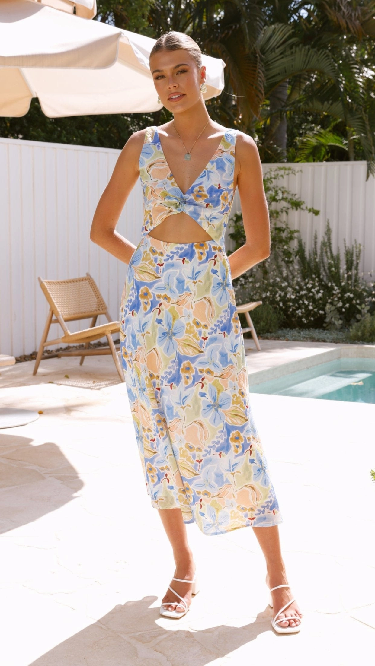 Talulah Maxi Dress - Blue Floral