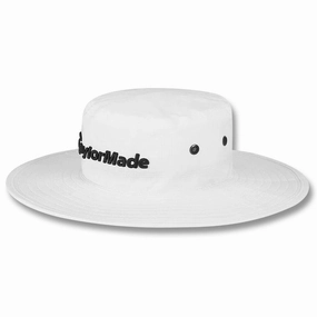 TaylorMade Performance Metal Eyelet Golf Bucket Hat White - 24 Men