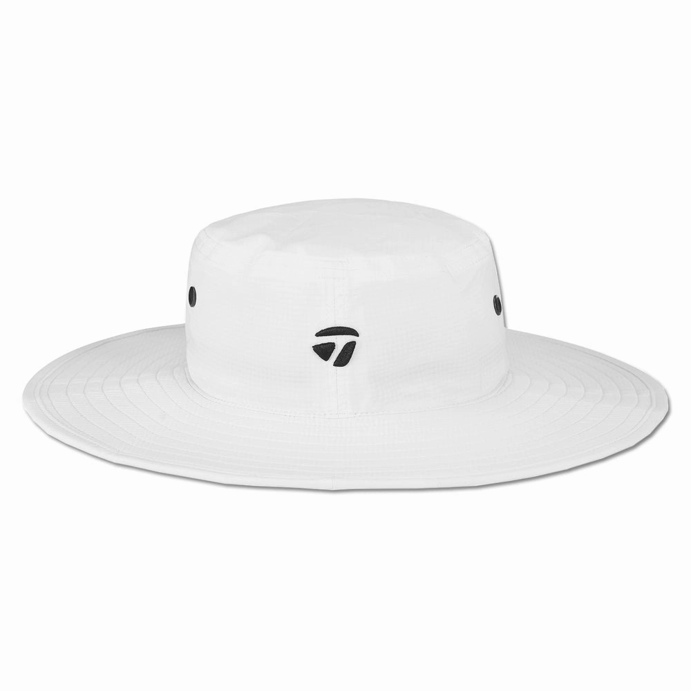 TaylorMade Performance Metal Eyelet Golf Bucket Hat White - 24 Men