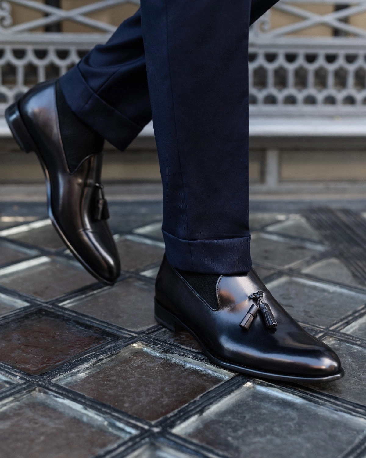 The Chaplin Tassel Loafer - Nero