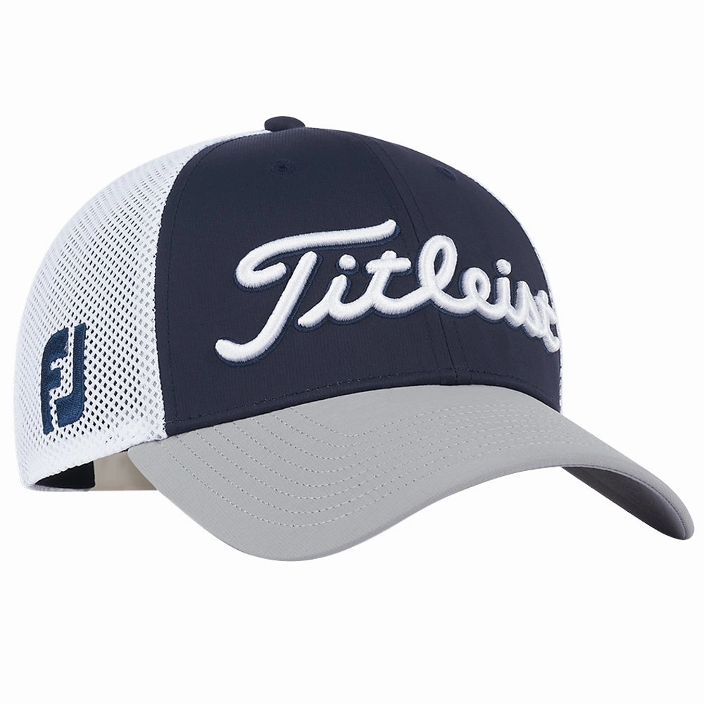 Titleist Tour Performance Mesh Golf Cap White/Navy/Gray - 24 Men