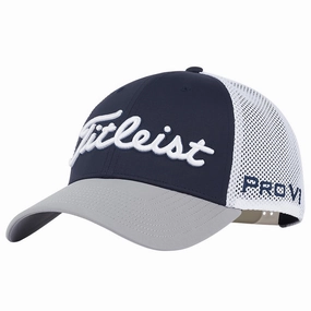 Titleist Tour Performance Mesh Golf Cap White/Navy/Gray - 24 Men