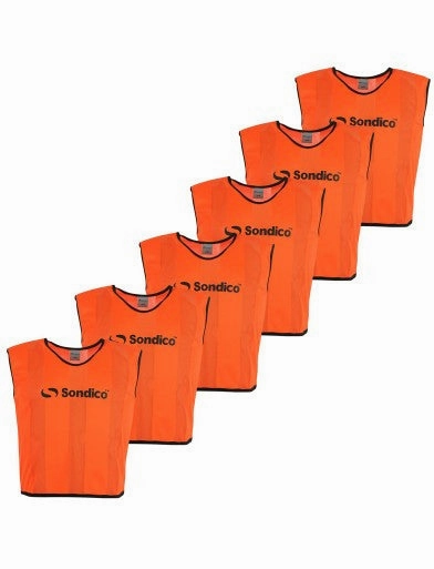 Training Bibs / Vests / Scrimmages / Pinnies - 6 pack Sondico -