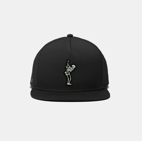 TRUE Lux Tech 5-Panel Snapback | Dead Golfer Black White