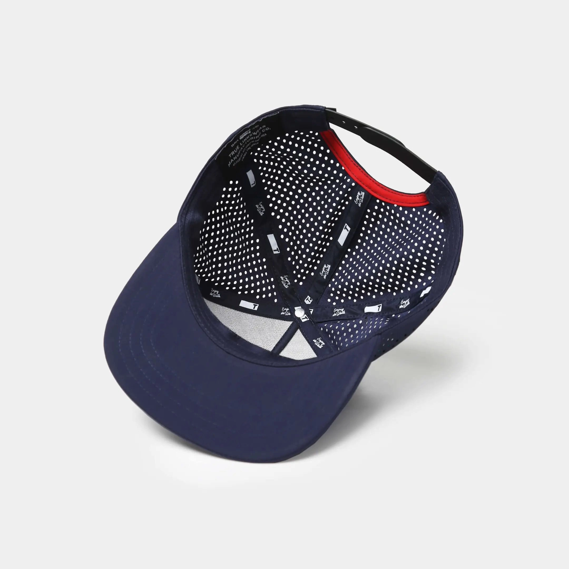 TRUE Lux Tech 5-Panel Snapback | Dead Golfer Black White