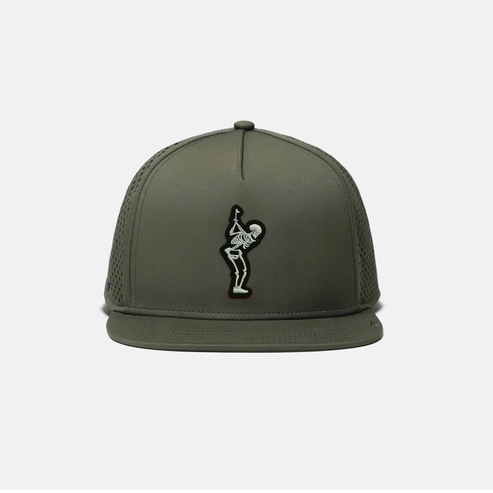 TRUE Lux Tech 5-Panel Snapback | Dead Golfer Black White