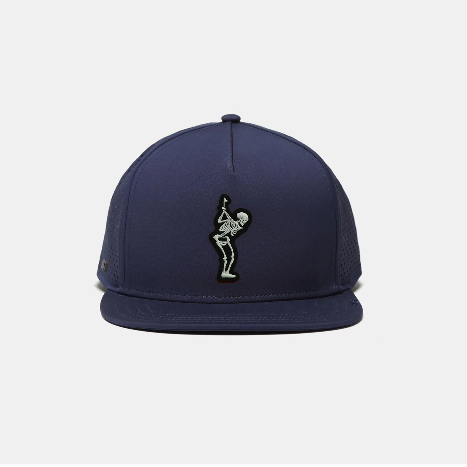 TRUE Lux Tech 5-Panel Snapback | Dead Golfer Black White