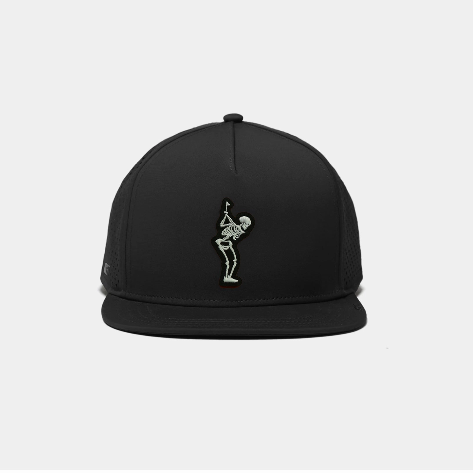 TRUE Lux Tech 5-Panel Snapback | Dead Golfer Black White