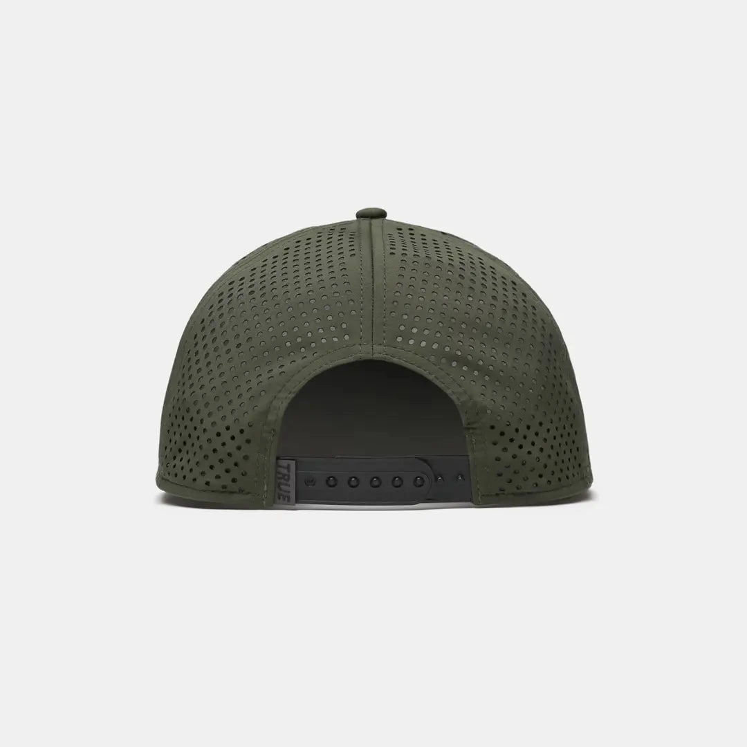 TRUE Lux Tech 5-Panel Snapback | Dead Golfer Black White