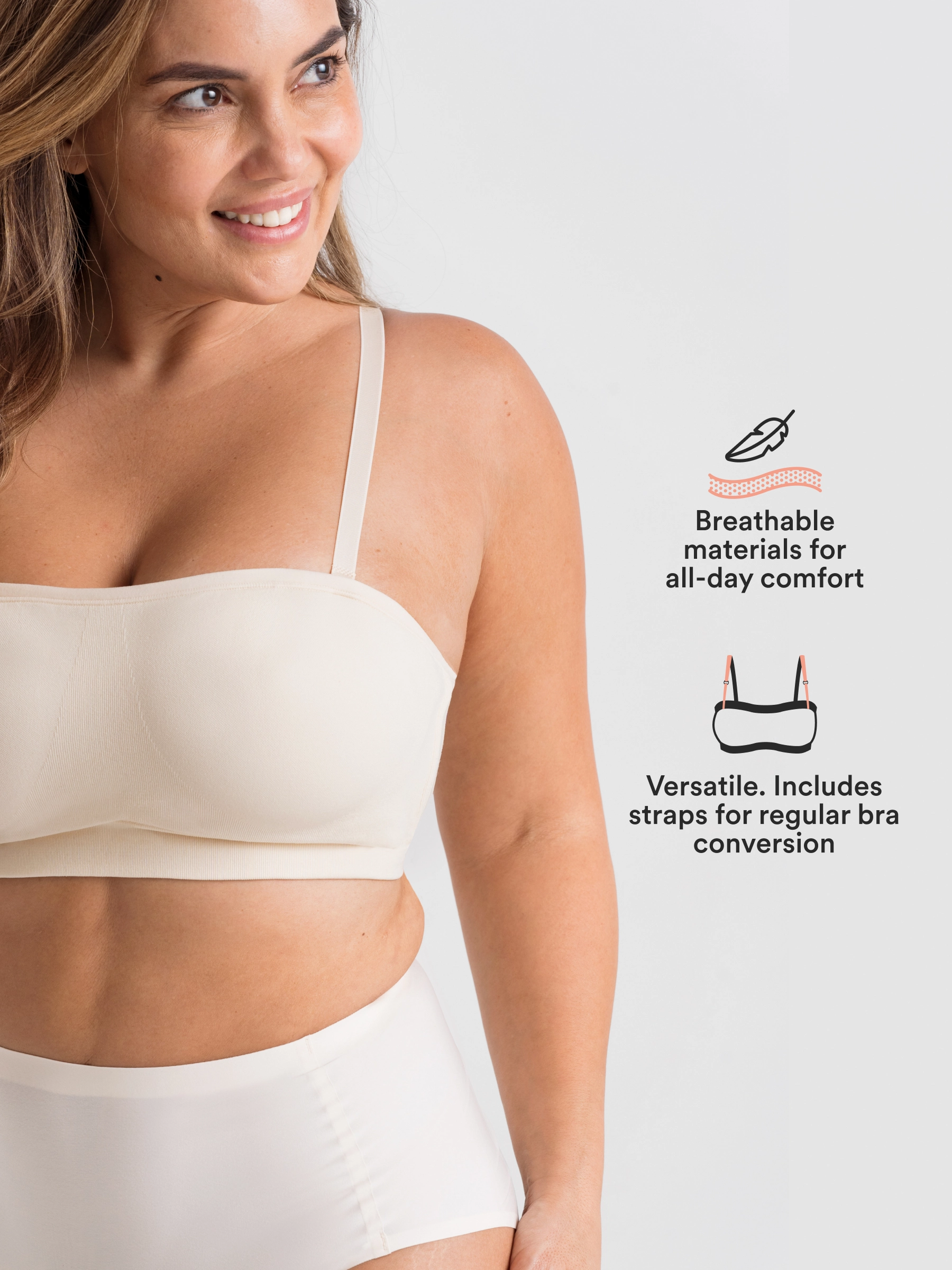Truekind® Convertible Strapless Bandeau Bra