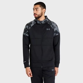 Under Armour Armour Fleece Full Zip Printed Hoodie Black / Pitch Gray