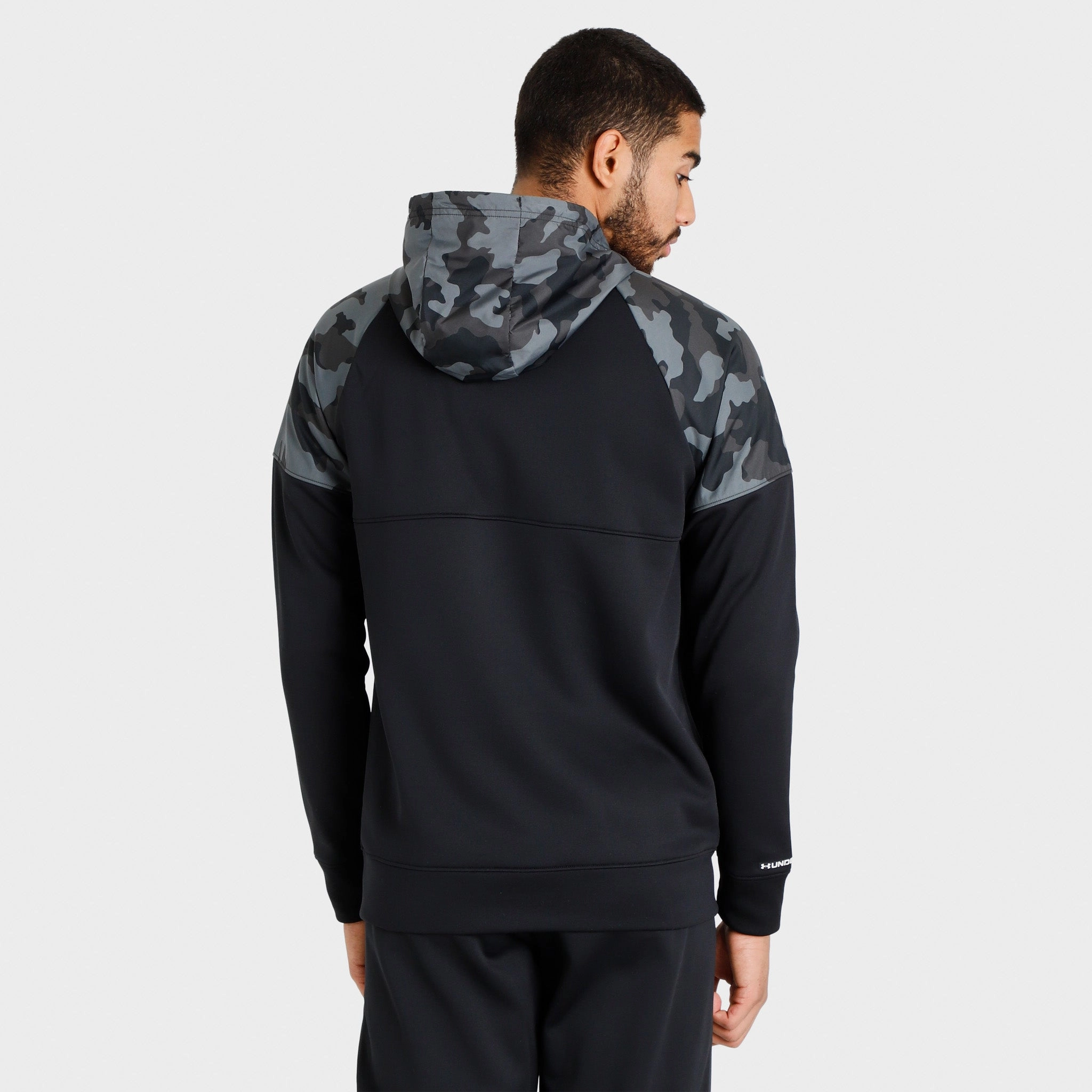 Under Armour Armour Fleece Full Zip Printed Hoodie Black / Pitch Gray