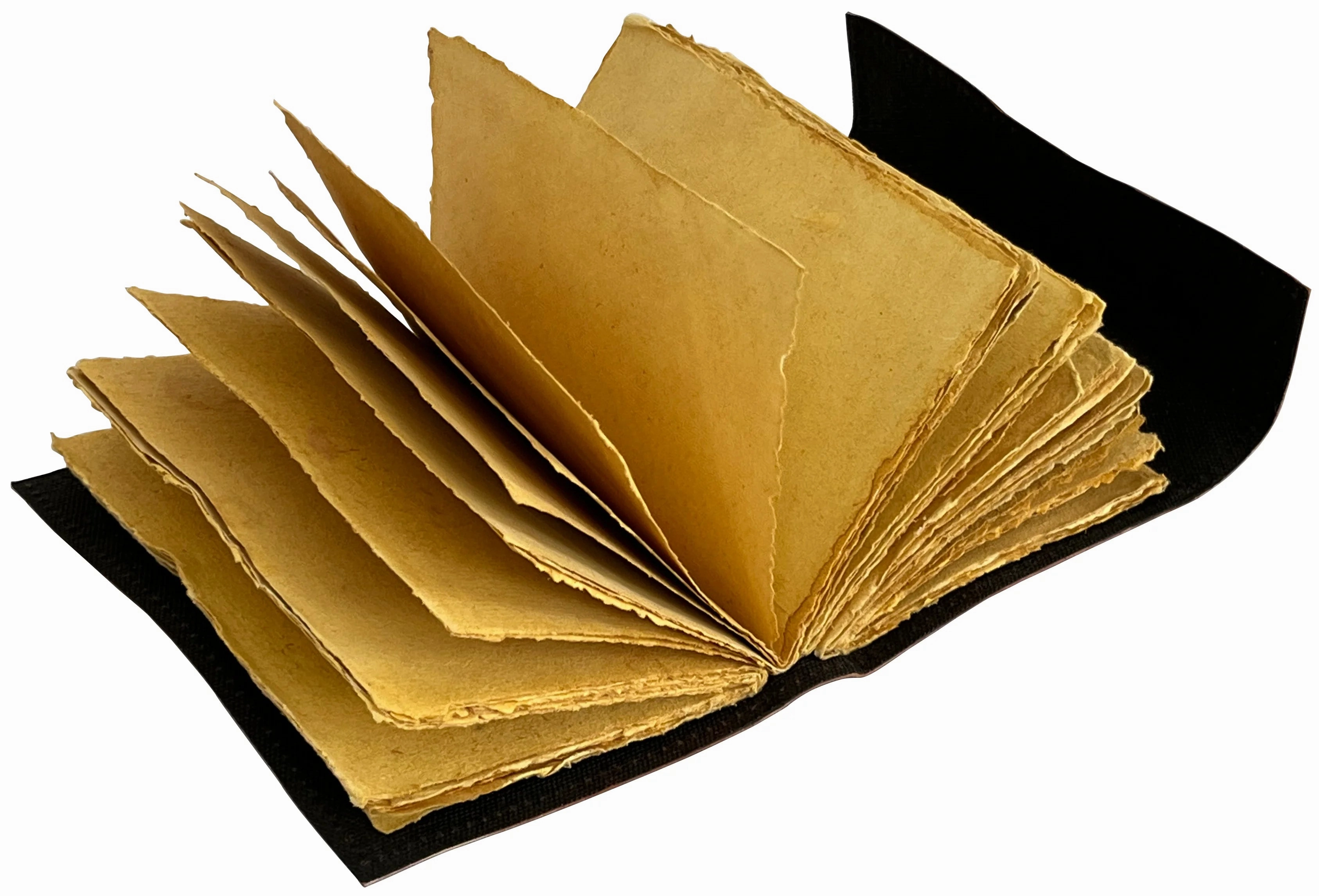 Utopian Leather Journal Antique Deckle Edge Paper with Semi-Precious Stone
