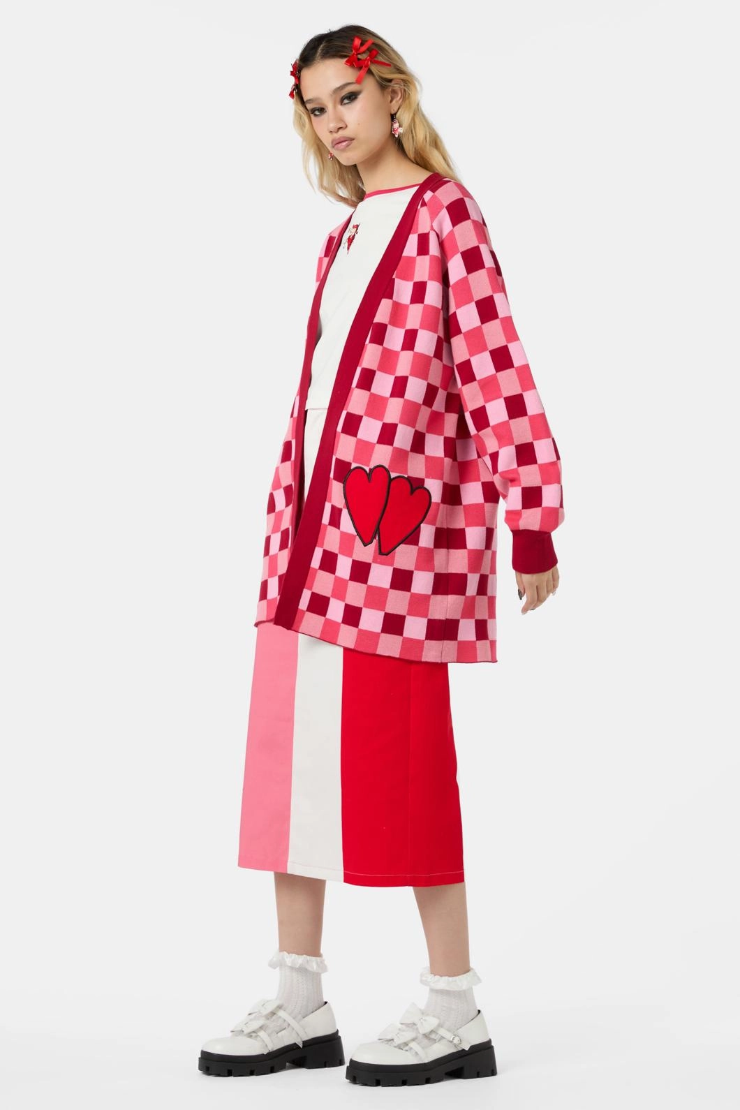Valentynes Check Cardi